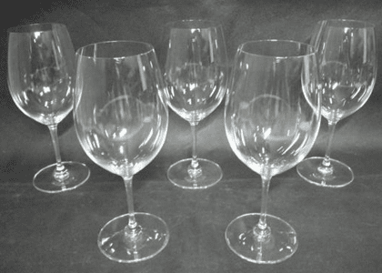 ボルドーワイングラス5点